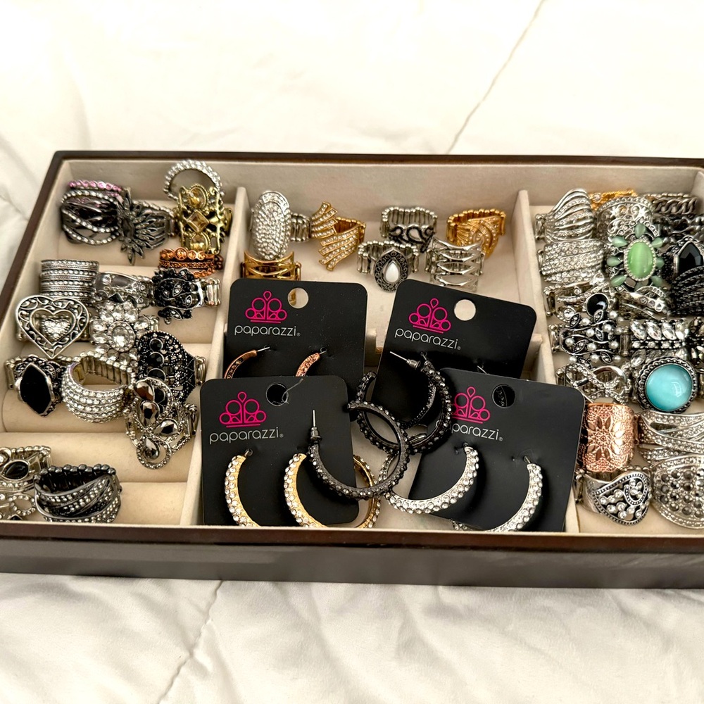 Paparazzi rings and earrings